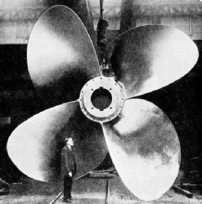 A 35-TONS PROPELLER for the R.M.S. Queen Mary