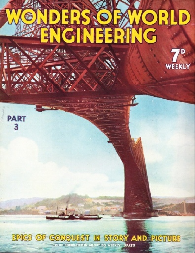 A striking view of one of the main spans of the Forth bridge, seen from near the level of the water