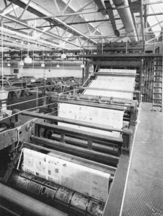 TWO PAIRS OF TYPE CYLINDERS form one of the five printing units in each press at Park Royal Works
