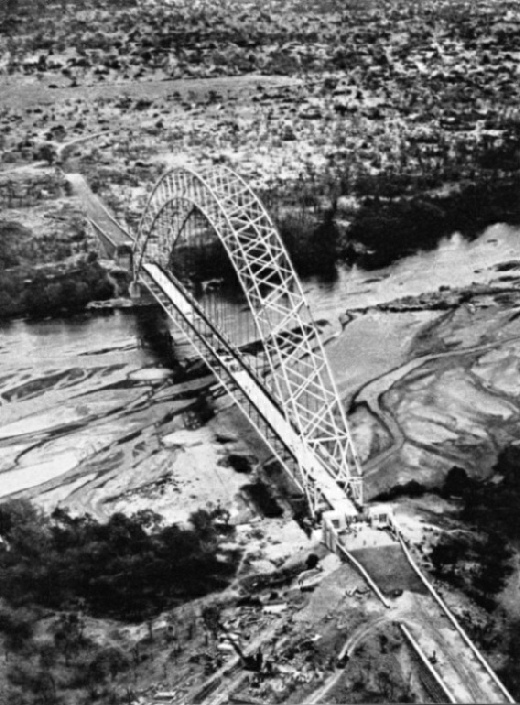 The Birchenough Bridge from the air