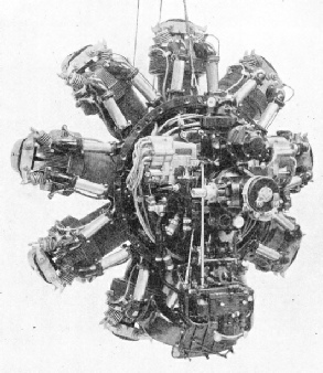 A RADIAL AIR-COOLED ENGINE of the type used in the Empire flying boats