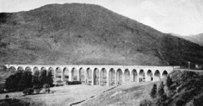 GLENFINNAN VIADUCT carries the Mallaig extension of the West Highland Railway across Glen Finnan