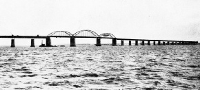 STORSTROM BRIDGE, nearly two miles long, is one of the longest bridges in Europe