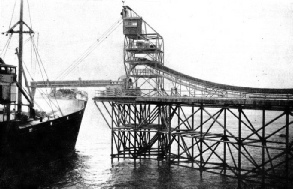 AT CHRISTMAS ISLAND phosphate is loaded into ships that lie in deep water