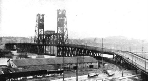 THE DOUBLE LIFT BRIDGE AT PORTLAND OREGON