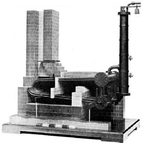 MODEL OF AN EARLY WATER TUBE BOILER designed by Sir Goldsworthy Gurney
