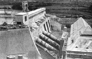 THE INTAKE WORKS across the headrace at Ardnacrusha