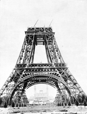 THE COMPLETED BASE of the Eiffel Tower