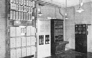 CONTROL SWITCHBOARD for a totalisator installation at a greyhound racecourse