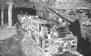 UNDERGROUND ELECTRIC RAILWAYS are used extensively in coal mines