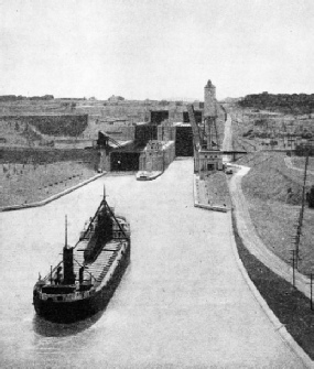 THREE PAIRS OF LOCKS at Thorold on the Welland Canal