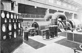 30,000-KILOWATTS TURBO-ALTERNATORS at the Hardingstone Junction Generating Station