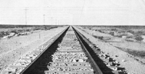 ACROSS THE NULLARBOR PLAIN, the Australian Transcontinental Railway has one stretch of 300 miles without a curve