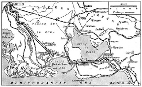 THE MARSEILLES-RHONE CANAL was designed to link the Mediterranean port of Marseilles with Arles and the River Rhone