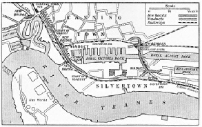 Silvertown Way runs from East India Dock Road and Barking Road