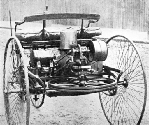 THE FIRST BENZ MOTOR TRICYCLE, built in 1885