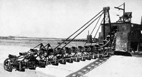 MULTIPLE BUCKET EXCAVATOR at work on a new canal near Magdeburg