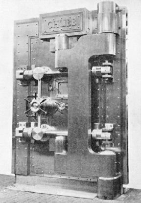 CAST STEEL TREASURY DOOR of the London Safe Deposit