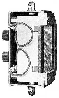 SECTIONAL VIEW	of a carbon microphone