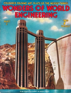Two of the intake towers of the Boulder Dam.