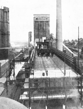 THE TOP OF A COKE OVEN BATTERY