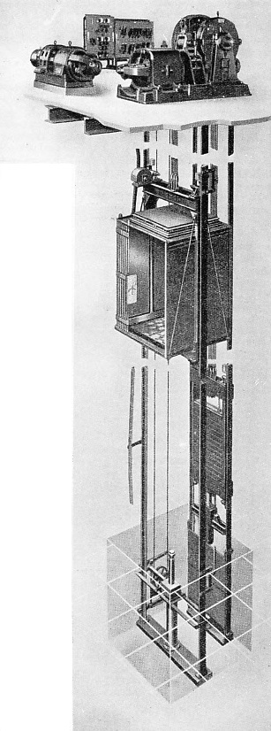 AN ELECTRIC PASSENGER LIFT of the geared unit multi-voltage type