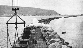 THE BREAKWATER FROM RAS-EL-KERUM, Palestine