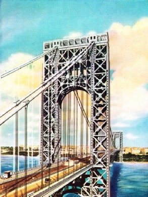 LINKING NEW YORK AND NEW JERSEY the George Washington Bridge was opened for traffic in 1932
