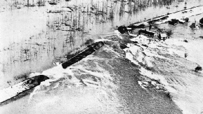 THE FULL FURY OF THE RIVER released by blasting the levees near Cairo, Illinois 