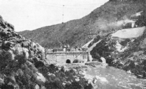 ONE OF THE CABLEWAYS across the gorge for building the Burrinjuck Dam