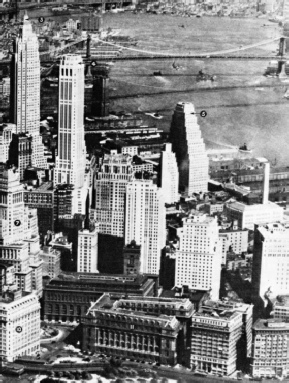 The skyscraper district of New York