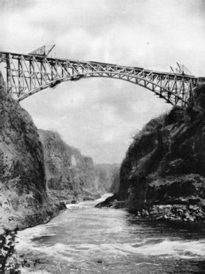 1,500 TONS OF STEELWORK were used in the Victoria Falls Bridge