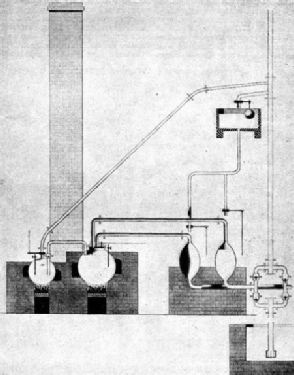 DRAWING OF SAVERY’S PUMPING ENGINE from The Miner’s Friend