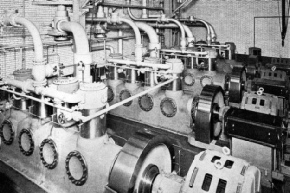 FOUR VERTICAL ENCLOSED AMMONIA COMPRESSORS