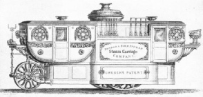 HEAVY ORNAMENTATION was one of the outstanding features of the steam carriages designed by William Church
