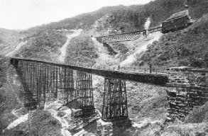 TWO OF THE VIADUCTS on the Serra do Mar inclines