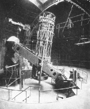 INTERIOR OF THE DOME which contains the 100-in Hooker telescope