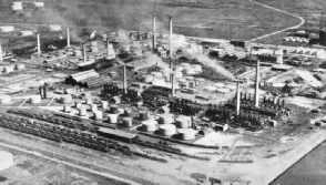 A GREAT OIL REFINERY at East Chicago, Illinois