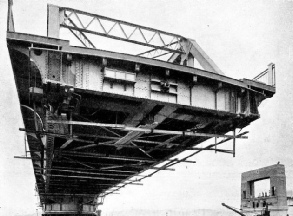 ONE END OF THE SWING SPAN of Kincardine Bridge