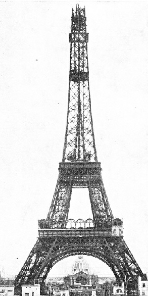 AT THE TOP of the Eiffel Tower was built a platform 53 feet square