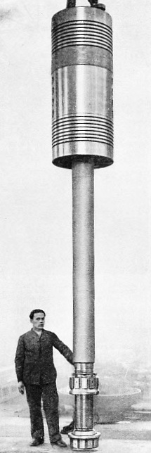 A GIANT PISTON from a ten-cylinder marine diesel engine