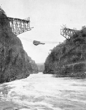 A safety net slung across the Zambezi gorge