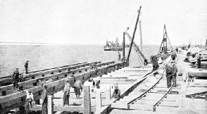 BUILDING A NEW HARBOUR, the port of Churchill, on the shores of Hudson Bay