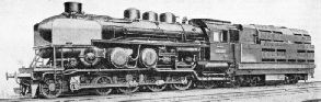 This 4-6-2 locomotive has turbines of the Zoelly type
