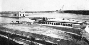 A DAM 4,649 FEET LONG across the Mississippi at Keokuk, Iowa