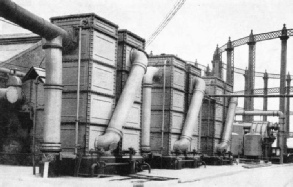 WATER-COOLED GAS CONDENSERS at Bow Common Gasworks