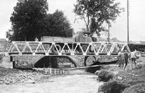 TESTING A UNIT-BUILT BRIDGE of the Callender-Hamilton type with a 10-tons wagon