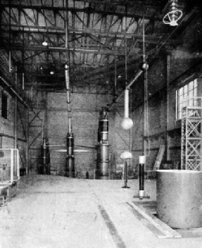 HIGH-VOLTAGE LABORATORY in the Electrotechnics Division of the National Physical Laboratory