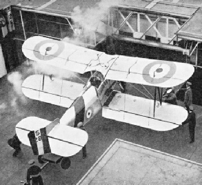 HYDRAULIC LIFT for transporting naval aircraft between the flight deck and the hangar of H.M.S. Courageous