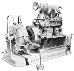 ABSORPTION DYNAMOMETER connected to a high-speed diesel engine